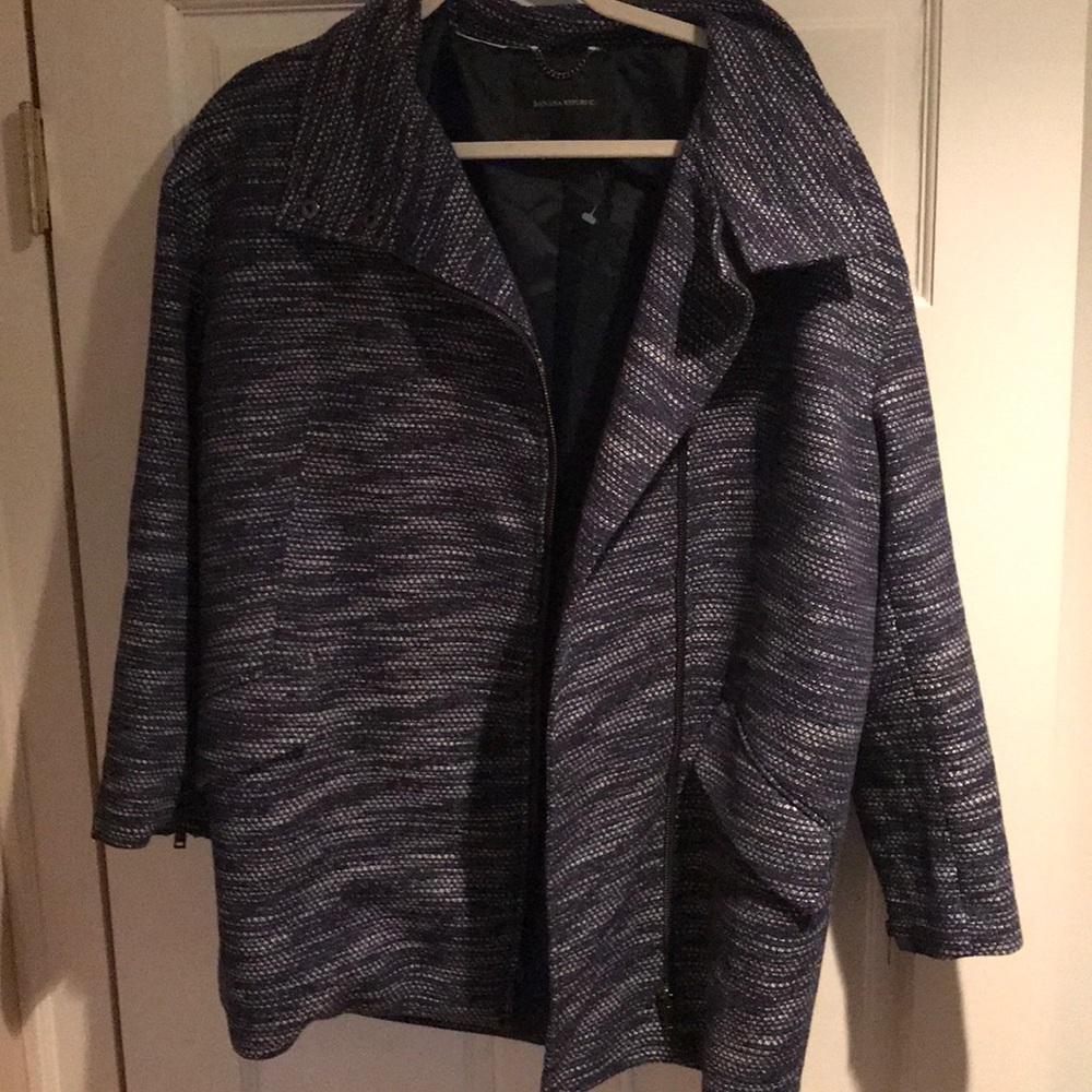 Banana republic blue tweed jacket